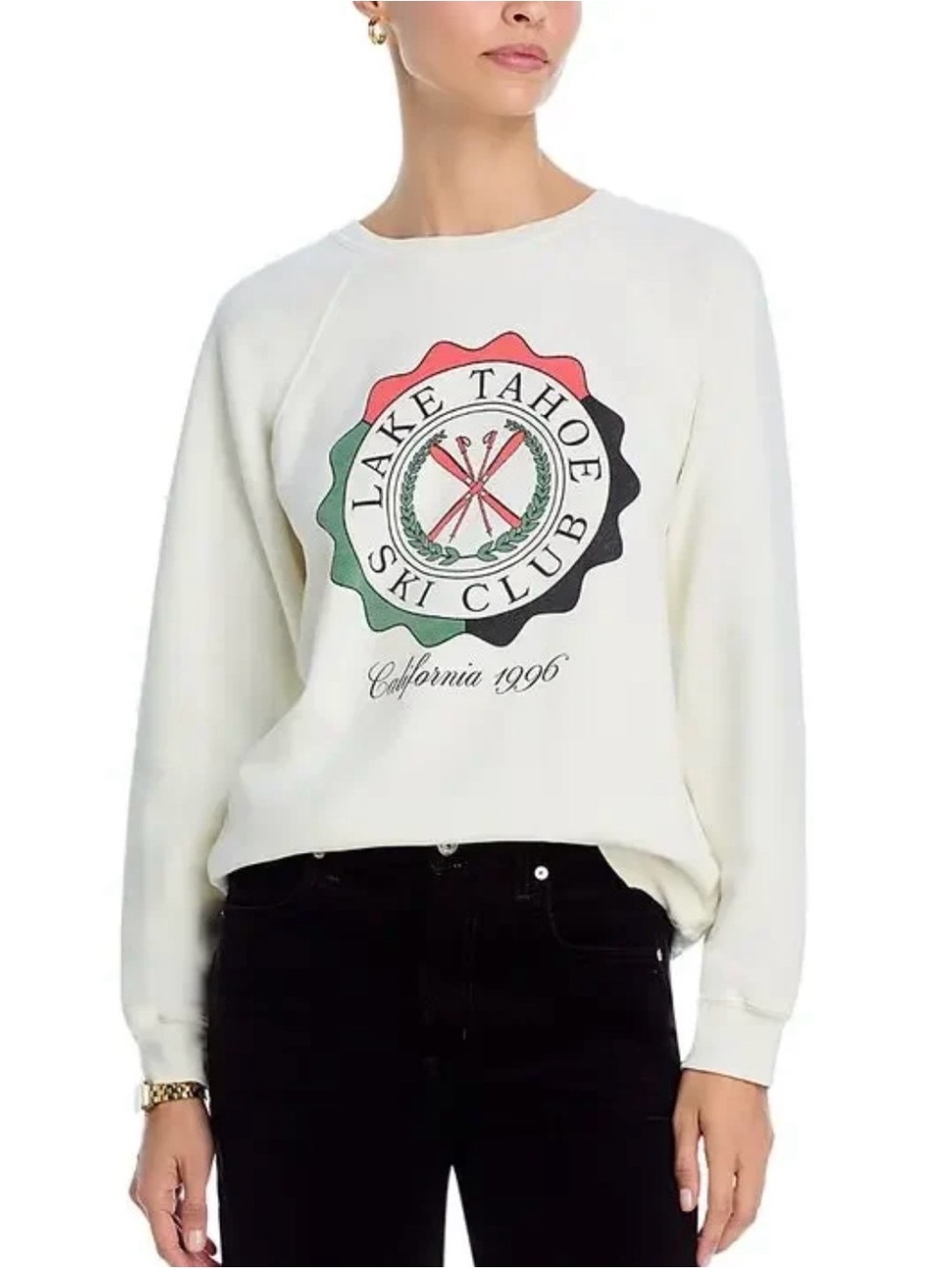 The Original Retro Brand Lake Tahoe Ski Crew Sweatshirt
- White